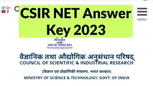 CSIR NET Answer Key 2023