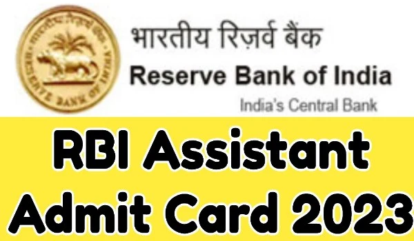 RBI Assistant Admit Card